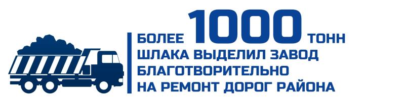 Итоги 2018 завод подарил более 1000 тонн шлака