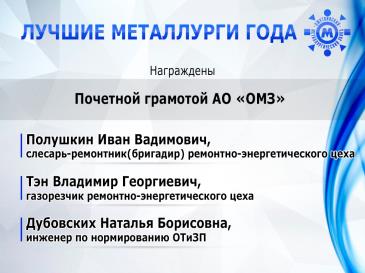 Лучшие металлурги года 33