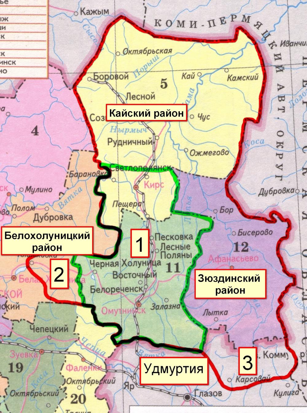 Карта песковка кировская область