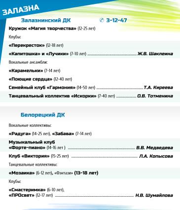 Кружки и секции 7