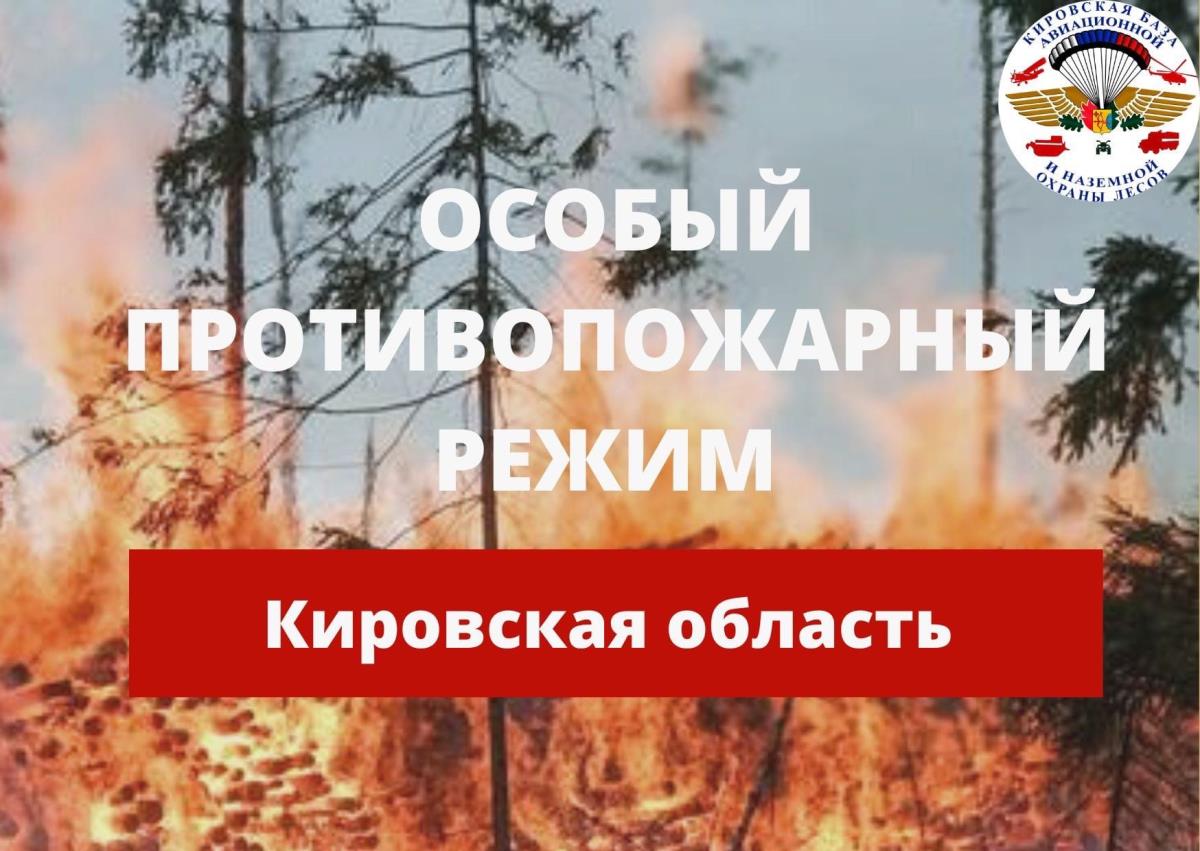 В лесах Кировской области установлен особый противопожарный режим