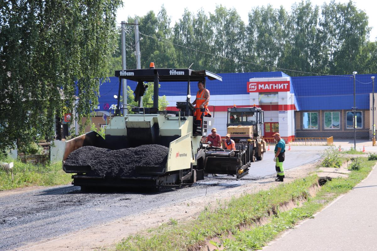 Новый асфальт в центре города